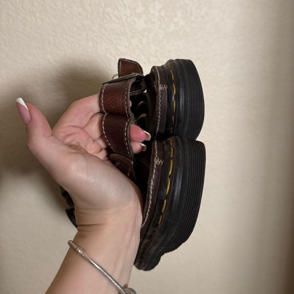 Vintage Doc Martens Chunky Fisherman Sandals Sz 11 Mens Brown Y2K - Picture 4 of 7